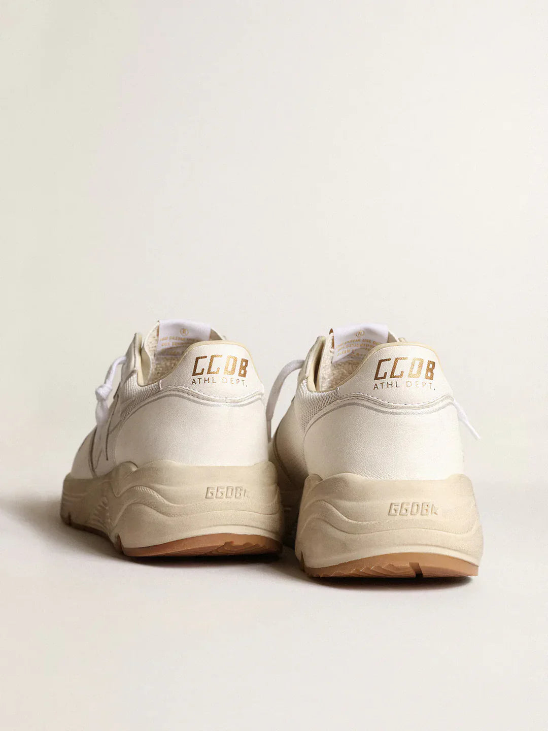 Running Sole homme en résille et nappa blancs